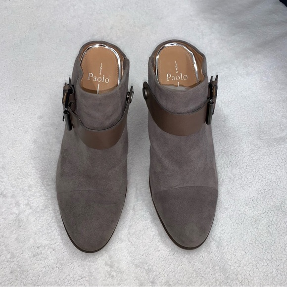 Linea Paolo GUC Gray Suede Leather Block Heel Clog size 8.5 - Picture 6 of 13